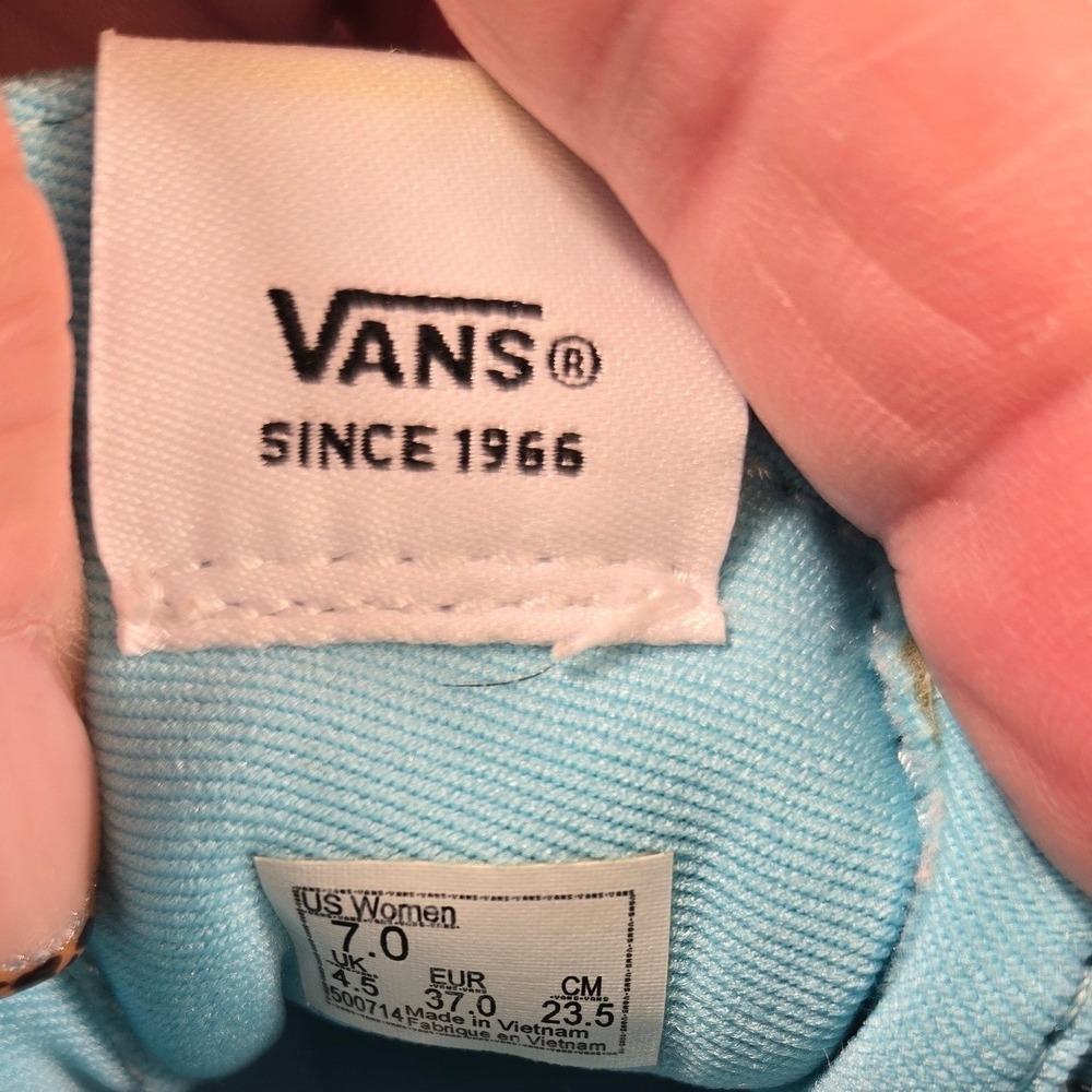 Vans Sk8-Hi Stacked Aqua Blue Platform High Top Sneakers Womens 7 VN0A4BTWA0S - Picture 2 of 10